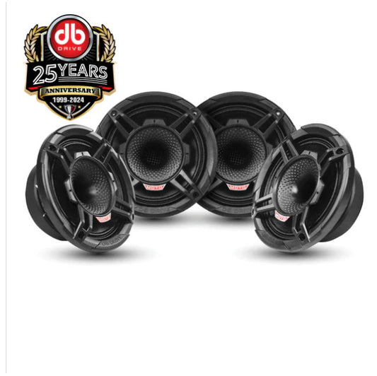WDX6MOTO-4CD : Quad 6.5" Moto 2-Way Loudspeakers W/Back Loaded Compression Driverr